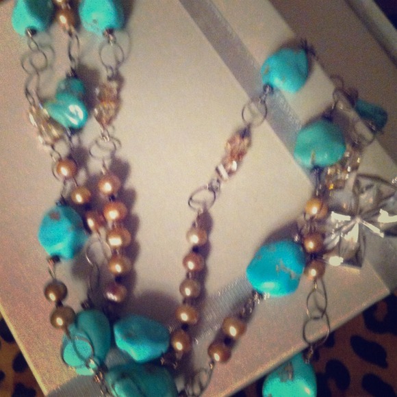 ⭐NEW⭐ gorgeous turquoise & bronze necklace.