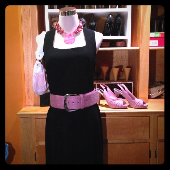 New! WHBM Pink Snakeskin belt- Silver Buckle