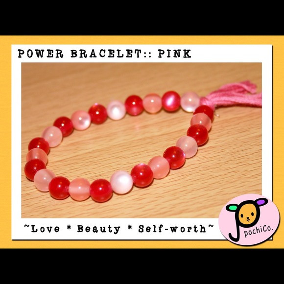 Handmade POWER BRACELET:: Pink