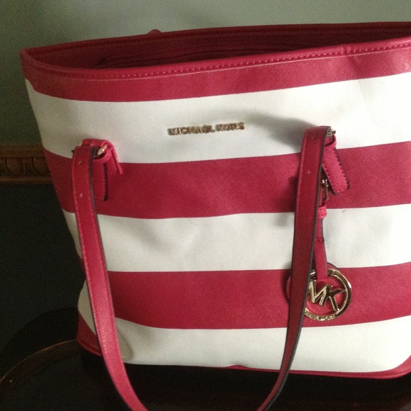 Mk striped summer bag 12 high x 18 wide