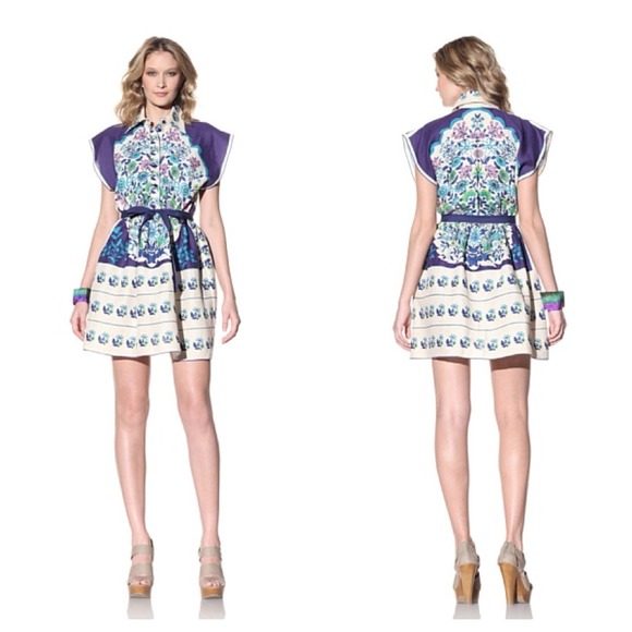 NWT Auth Anna Sui Print Dress - Picture 2 of 4