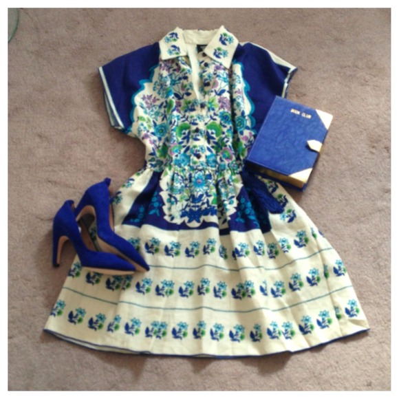 NWT Auth Anna Sui Print Dress - Picture 3 of 4
