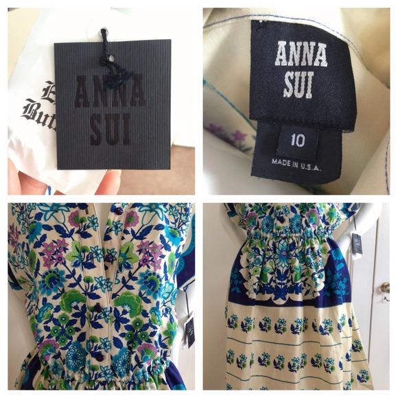 NWT Auth Anna Sui Print Dress - Picture 4 of 4