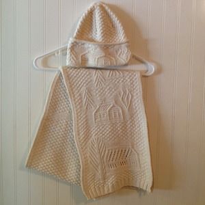 NWOT  Set of winter Cotton scarf and matching hat