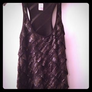 Black/Gold Shimmer Tank