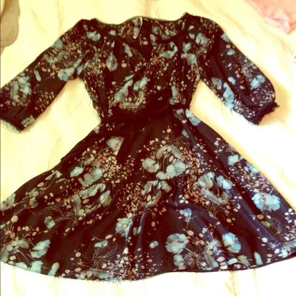 Teal/coral Lauren Conrad dress