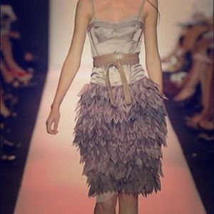 New BCBG BLACK satin & petal dress