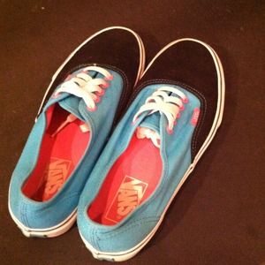 Vans color block shoes.