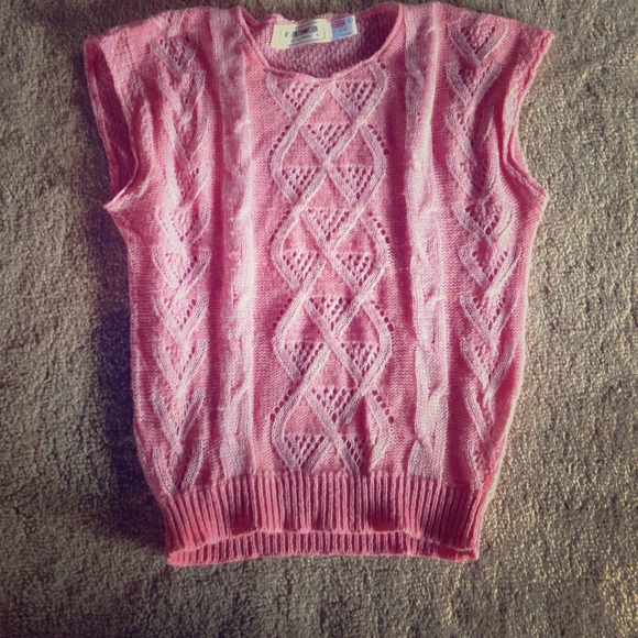 Pink knitted sweater