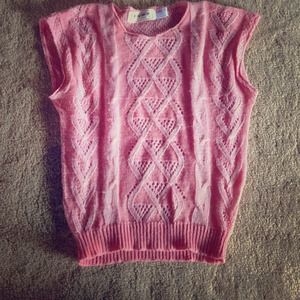 Pink knitted sweater