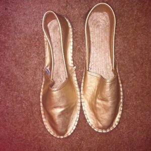 Gold espadrilles