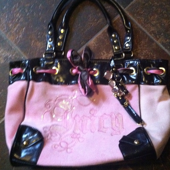 TRADED Juicy Couture Tote Purse Bling Sequin Pink