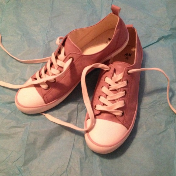 H&M Shoes - H&M pink faux leather converse like shoes!