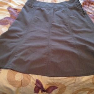 Gray Pencil Skirt with Flare