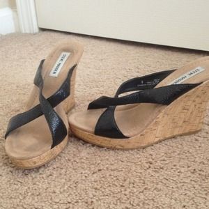 Steve Madden cork wedge shoes