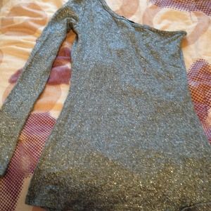 One Shoulder Sparkly Shirt - On Hold