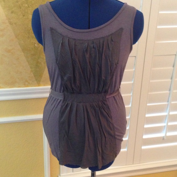 J Crew grey size S tank with ties - Picture 1 of 2