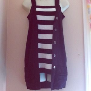 A black and white tang top sweater