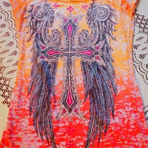 Buckle Orange and Pink fade out t-shirt and hoodie