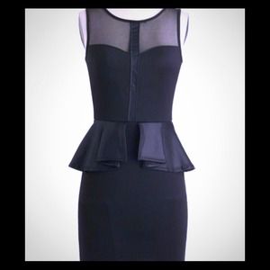 Black peplum dress