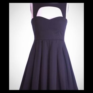 Black cutout Skater dress