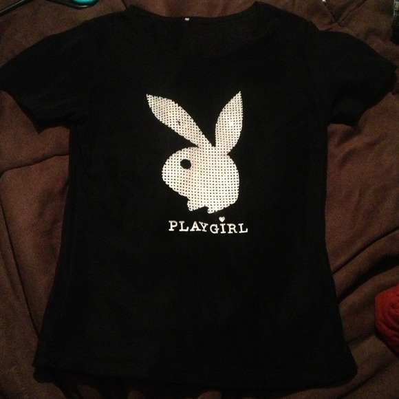 Small Black playboy T-shirt
