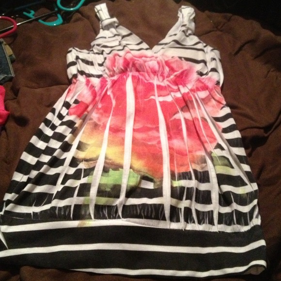Small strip tank top