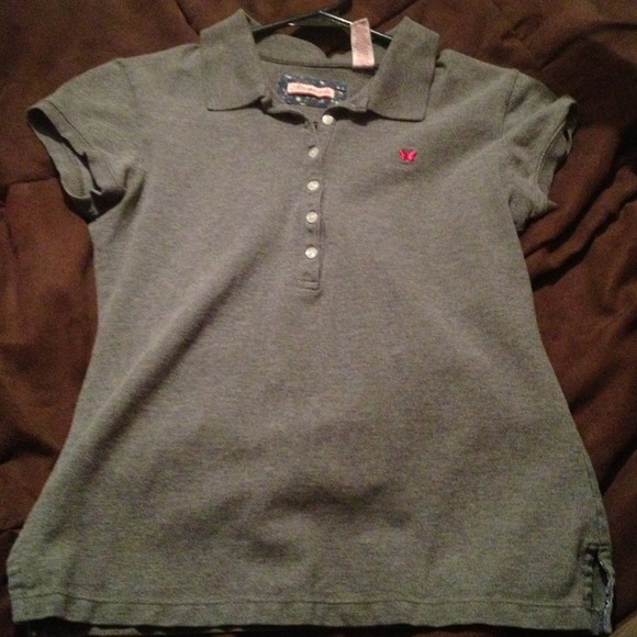 Medium Aeropostale grey polo