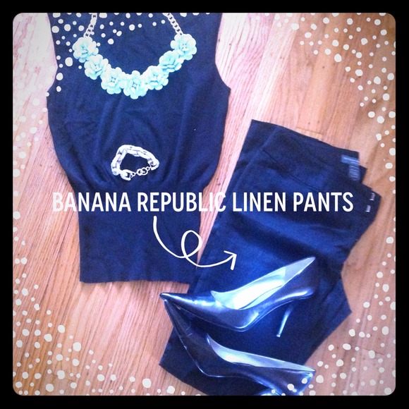 Banana Republic Linen black pants.  Like NEW