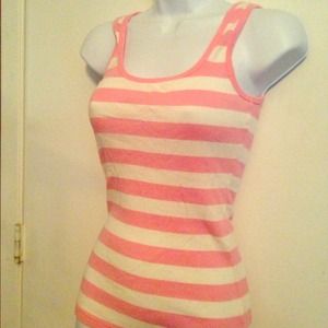 💝SOLD BUNDLED Cute Pink & White Striped Tank