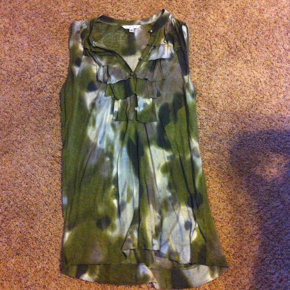 Womens Green Summer Top Size Large CABI Brand