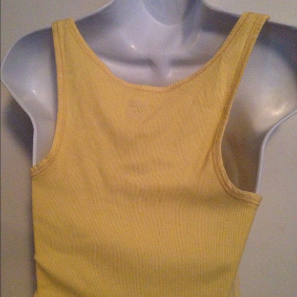 ❌SOLD/BUNDLED Buttercup Yellow Ribbed Tank - Picture 2 of 2