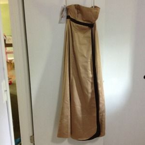 Alfred angelo harvest gold espresso size 14 dress