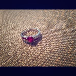 Kay Jewelers ruby heart cut ring