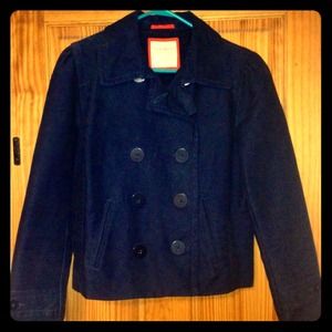 Navy Cotten cropped peacoat