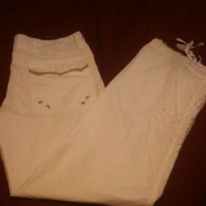 Calliope white embroidered pants
