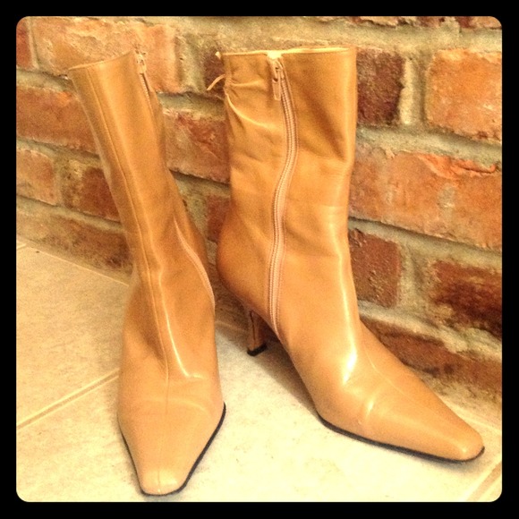 Tan ankle boots