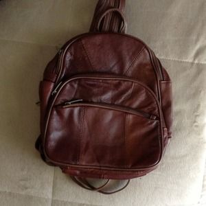 Brown backpack bag