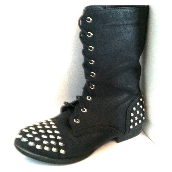 Studded Combat Boots