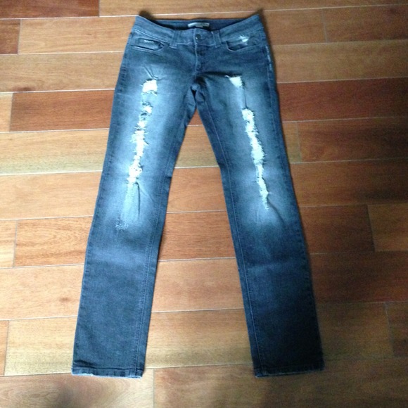 Forever 21 Denim - F21 distressed grey skinnies
