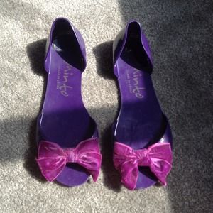 Purple jellies with velvet bow!