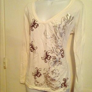 💝Bundled❌SOLD NY&Co Super Soft Embellished Top
