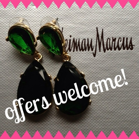 {RESERVED} Kenneth Jay Lane Emerald Earrings