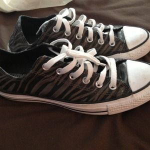 Zebra striped converse
