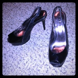 Bebe black sexy heels