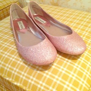 Pink Steve Madden Sparkle Flats