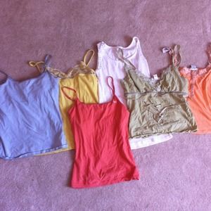Multi colored tank tops