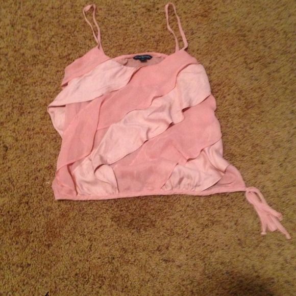 American Eagle pink sheer top