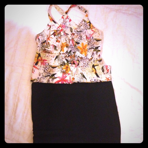 Inc Lined skirt with banana Republic Blouse