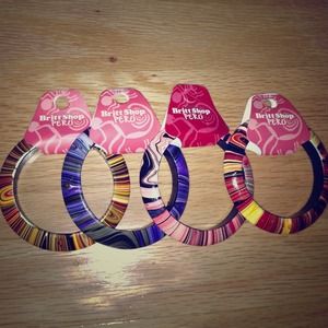 Set of 4 Wood Bangles